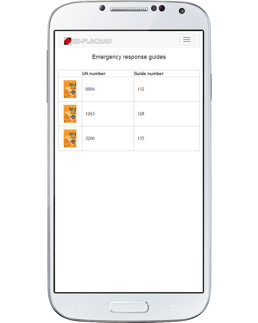 In an emergency, every second counts. By accessing the Emergency Response Guide section of the app, the system shows you all the individual guides based on what's inside your virtual truck